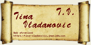 Tina Vladanović vizit kartica